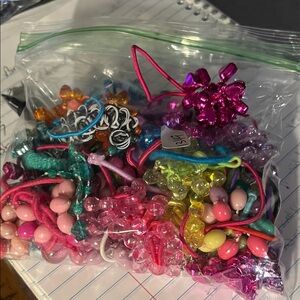 Kids Multicolor Beaded Hair Accessories Set 1349